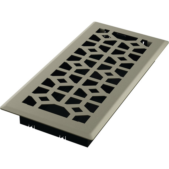 Imperial Templar 4 In. x 10 In. Satin Nickel Steel Floor Register RG3463