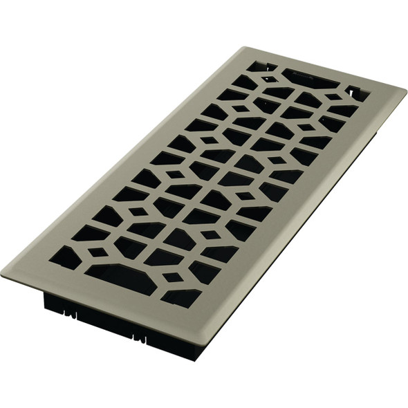 Imperial Templar 4 In. x 12 In. Satin Nickel Steel Floor Register RG3464