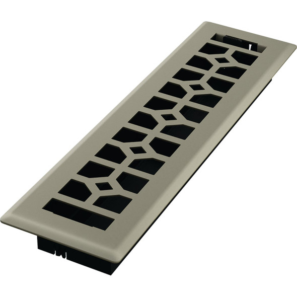 Imperial Templar 2-1/4 In. x 12 In. Satin Nickel Steel Floor Register RG3471