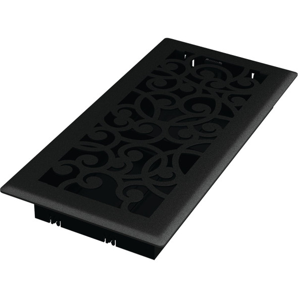 Imperial Wonderland 4 In. x 10 In. Black Iron Steel Floor Register RG3459