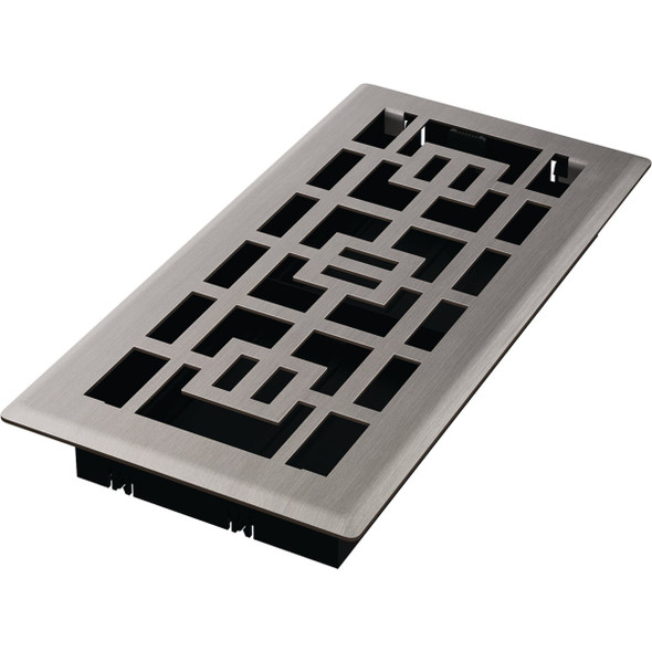 Imperial Tokyo 4 In. x 10 In. Brushed Nickel Steel Floor Register RG3294-B