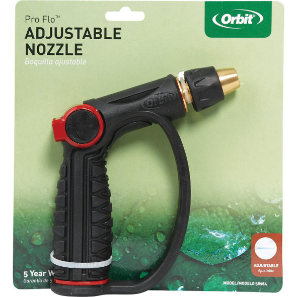Orbit Pro Flo Metal Pistol Nozzle, Black 58984 705237