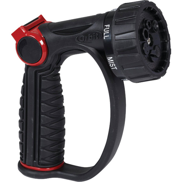 Orbit Pro Flo 7-Pattern Thumb Control Nozzle, Black 58993