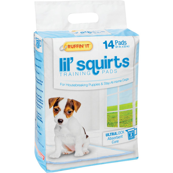 Ruffin' it Lil' Squirts 22 In. x 22 In. Puppy Training Pads (14-Pack) 82014