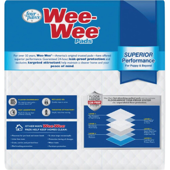 Four Paws Wee-Wee 22 In. x 22 In. Puppy Training Pads (30-Pack) 100546540 810754