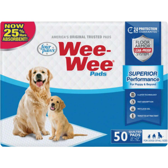 Four Paws Wee-Wee 21 In. x 22 In. Puppy Training Pads (50-Pack) FP1A037