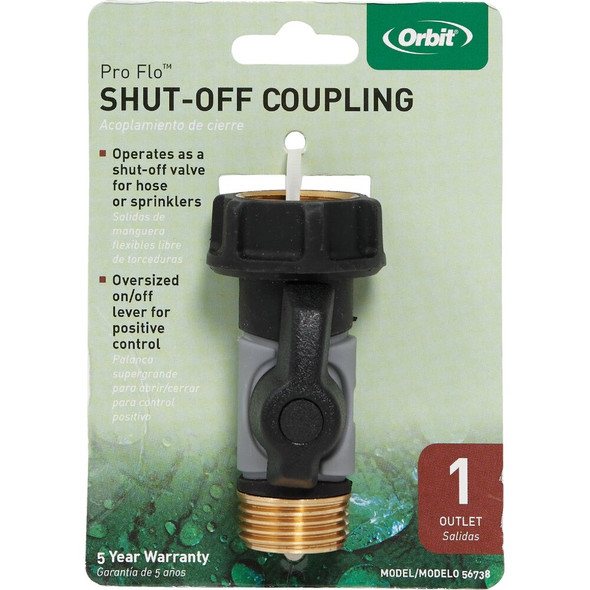 Orbit Pro Flo Metal Hose Shutoff Coupling 56738 705276
