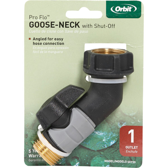 Orbit Pro Flo Metal Goose-Neck Hose Shutoff 56739 705281