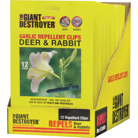 The Giant Destroyer All Natural Garlic Deer & Rabbit Repellent Clips (12-Pack) The Giant Destroyer All Natural Garlic Deer & Rabbit Repellent Clips (12-Pack)
