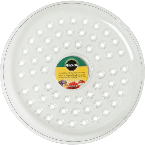 Gardener's Blue Ribbon Saucer Plus 10 In. Clear Plastic Flower Pot Saucer Gardener's Blue Ribbon Saucer Plus 10 In. Clear Plastic Flower Pot Saucer