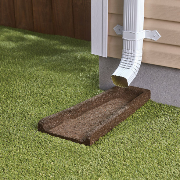 GroundSmart Brown Rubber Splash Block GroundSmart Brown Rubber Splash Block