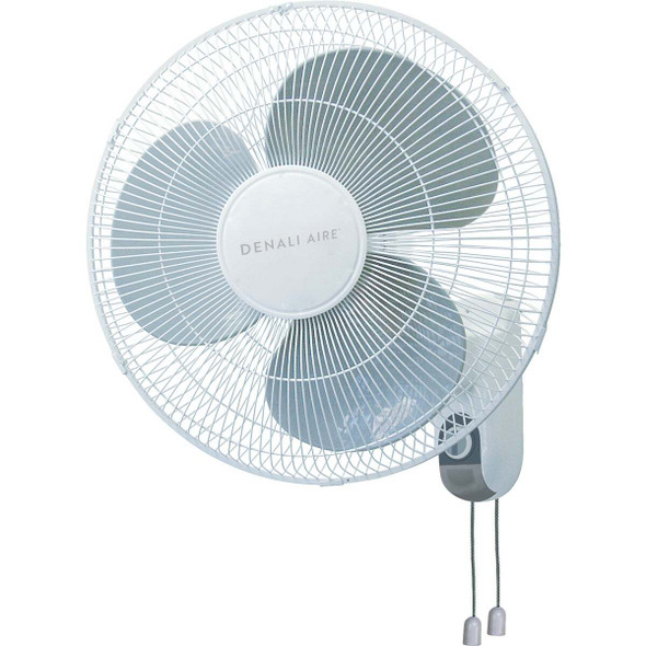 Denali Aire 16 In. 3-Speed White Oscillating Wall Fan 1DAFWL16