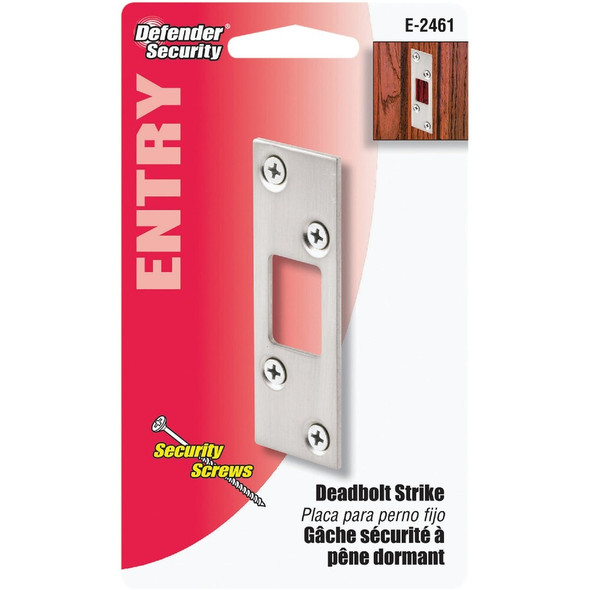 Defender Security High Security Satin Nickel Deadbolt Strike E 2461 249921