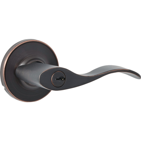 Steel Pro Oil Rubbed Bronze Wave Entry Door Lever LC2X700B