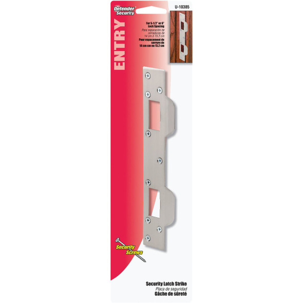 Defender Security 5-1-2 In. Satin Nickel Combination Door Strike U 10385 253889