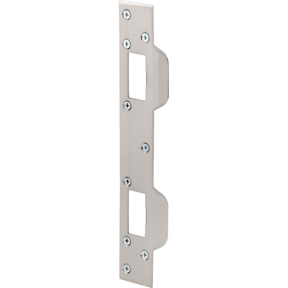Defender Security 5-1/2 In. Satin Nickel Combination Door Strike U 10385