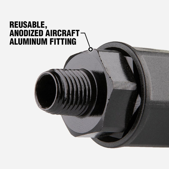 Flexzilla Pro 3-8 In. Barb 1-4 In. MNPT Reusable Air Hose End with Swivel RP900375S 570535