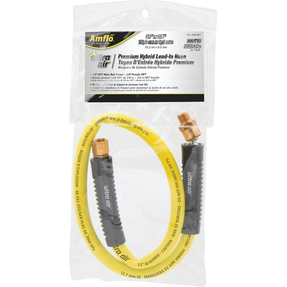 Amflo 3-8 In. x 30 In. Lead-In Air Hose with Ball Swivel 57L-30B-RET 570585