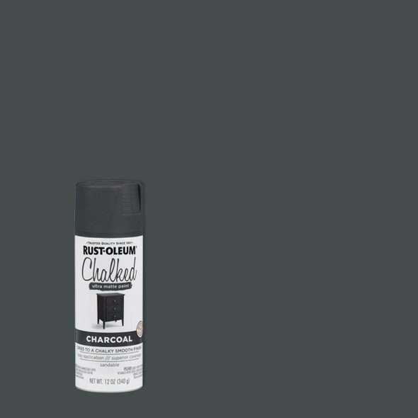 Rust-Oleum Chalked 12 Oz. Ultra Matte Spray Paint, Charcoal 302590