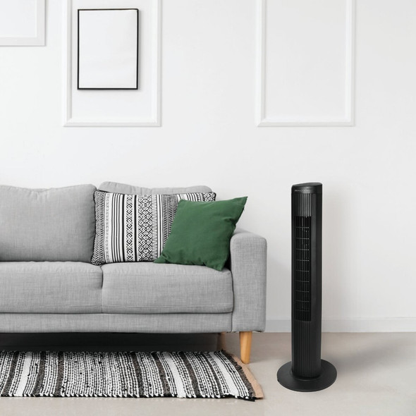 Denali Aire 40 In. Black 3-Speed Oscillating Digital Tower Fan with Remote 1DAFT40E 502396