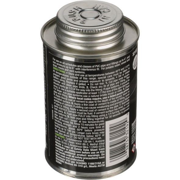 Oatey FUSION 10 Oz. Single-Step Medium Bodied Clear Priming PVC Cement