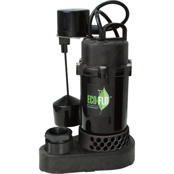 ECO-FLO 1/3 HP Vertical Switch Submersible Thermoplastic Sump Pump SPP33V ECO-FLO 1/3 HP Vertical Switch Submersible Thermoplastic Sump Pump SPP33V