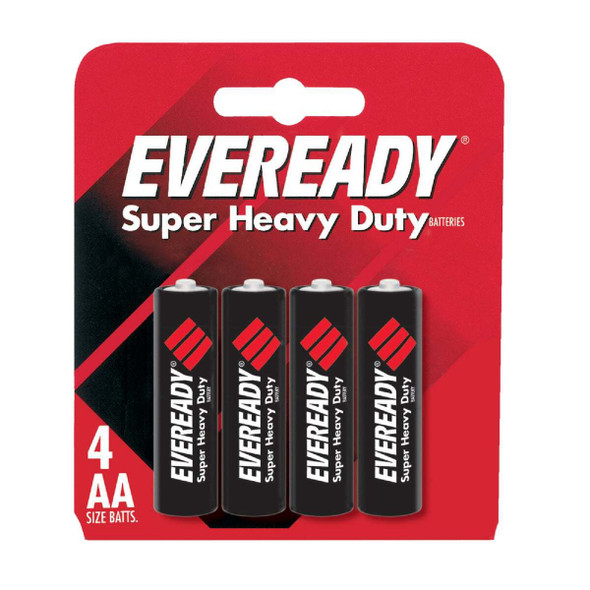 Eveready Super Heavy Duty AA Carbon Zinc Battery (4-Pack) 1215SW-4