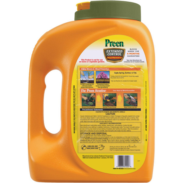 Preen Extended Control 4.93 Lb. Ready To Use Granules Weed Preventer Preen Extended Control 4.93 Lb. Ready To Use Granules Weed Preventer