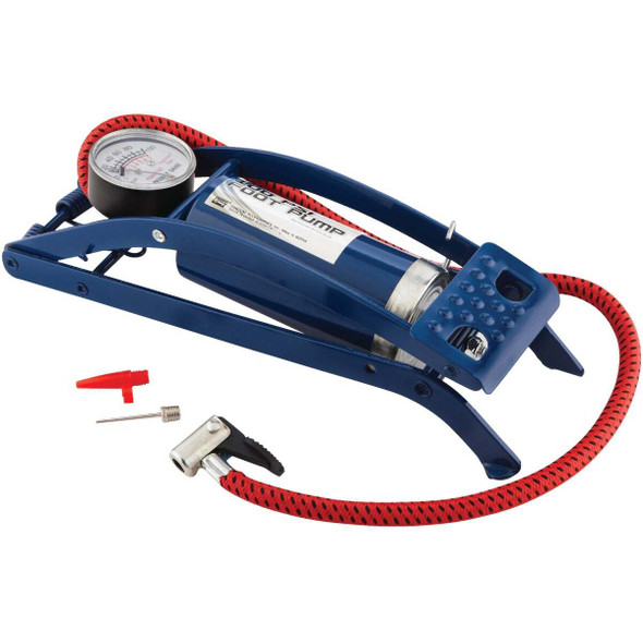 Custom Accessories 100 psi Steel Frame Deluxe Foot Pump 57770