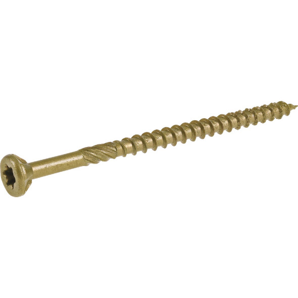 Hillman Power Pro #9 x 3 In. Bronze Ceramic Flat Head Star Exterior Wood Screw (2000 Ct., 1/4 Keg)