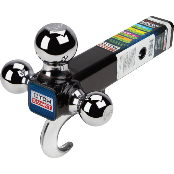 TowSmart Tri Hitch Ball Mount with Hook 7184