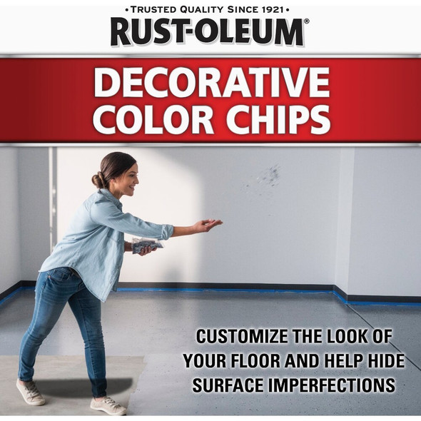 Rust-Oleum Color Chip Concrete Coating, 1 Lb., Glacier Gray 312449 771976