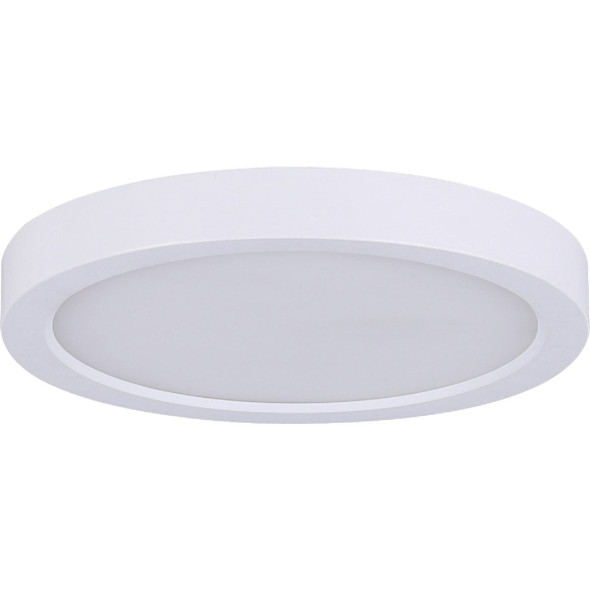 Canarm 11 In. White LED Round Disc Flush Mount Light Fixture DL-11C-22FC-WH-C