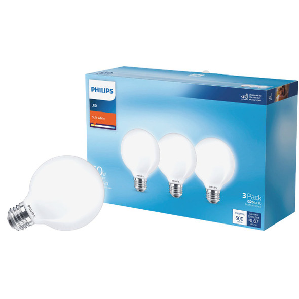 Philips 3pk Led 60w G25 Sw Bulb 567529