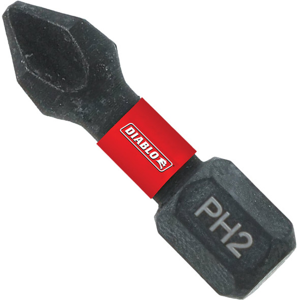 Diablo #2 Phillips 1 In. Insert Impact Screwdriver Bit (100-Pack) DPH21P100 310171