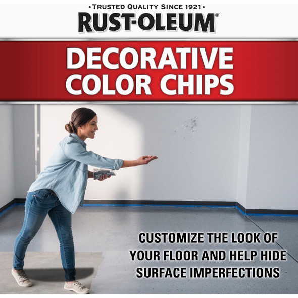 Rust-Oleum Color Chip Concrete Coating, 1 Lb., Tan 312447 771974