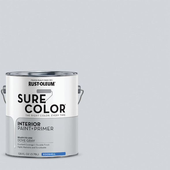 Rust-Oleum Sure Color Eggshell Dove Gray Interior Wall Paint and Primer, Gallon