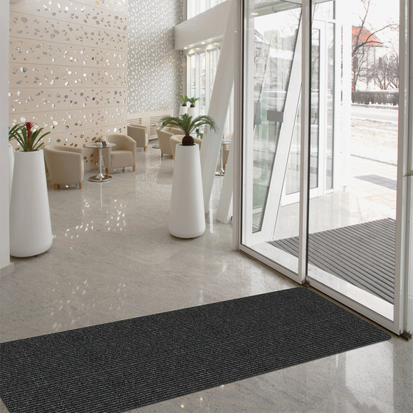 Multy Home Concord 2 Ft. x 5 Ft. Charcoal Carpet Utility Floor Mat, Indoor/Outdoor