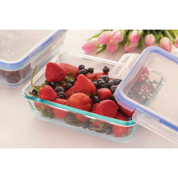 Snapware Total Solution 6-Cup Rectangle Pyrex Glass Storage Container with Lid Snapware Total Solution 6-Cup Rectangle Pyrex Glass Storage Container with Lid