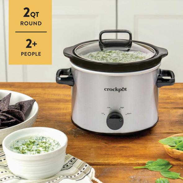 Crock-Pot 2 Qt. Classic Stainless Steel Slow Cooker 2121314 691929