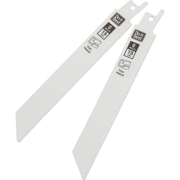 Do it Best 6 In. 18 TPI Bi-Metal Thin Metal Reciprocating Saw Blade (2-Pack)