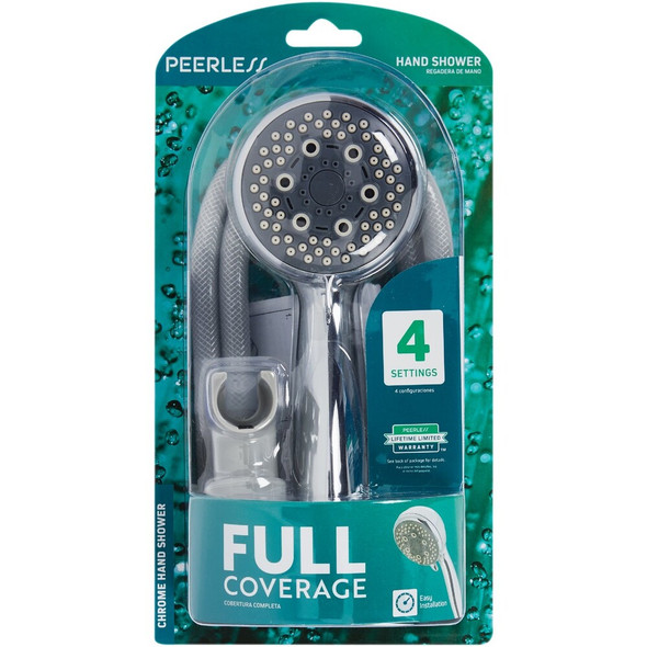 Peerless 4-Spray 1.75 GPM Handheld Shower Head, Chrome 76406C 473865