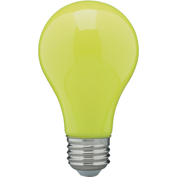 Satco 60W Equivalent Yellow A19 Medium LED Bug Light Bulb S14987