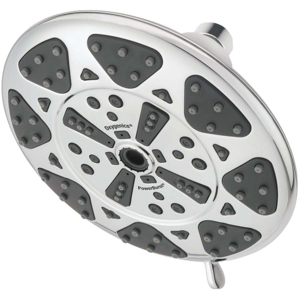 Oxygenics PowerBurst 6-Spray 1.8 GPM Rainshower Fixed Shower Head, Chrome 95288