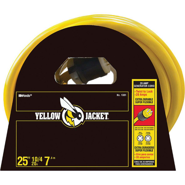 Yellow Jacket 25 Ft. 10/4 Heavy-Duty Generator Cord 1381