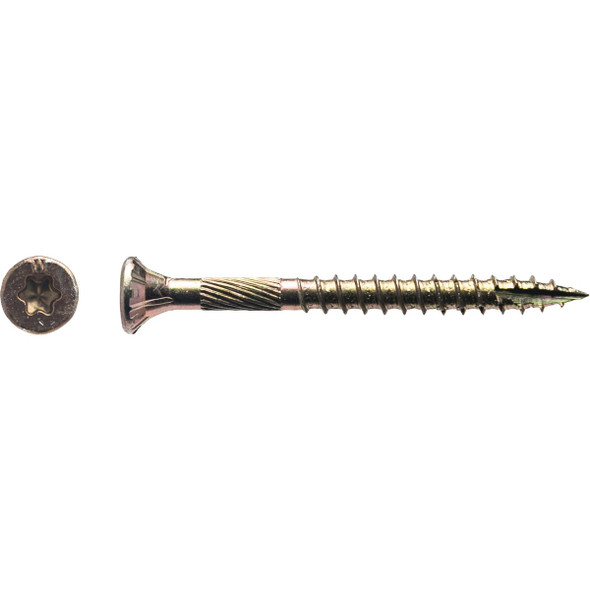 Big Timber #9 x 2 In. Yellow Zinc Flat Head Wood Screw (585 Ct., 5 Lb.) 5YTX92