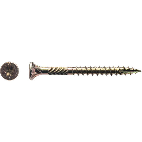 Big Timber #9 x 2 In. Yellow Zinc Flat Head Wood Screw (585 Ct., 5 Lb.) 5YTX92