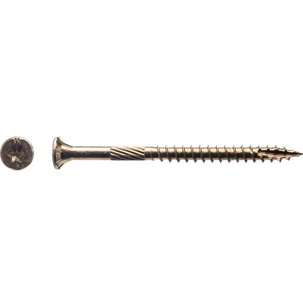 Big Timber #9 x 2-1/2 In. Yellow Zinc Flat Head Wood Screw (470-Count, 5 Lb.)