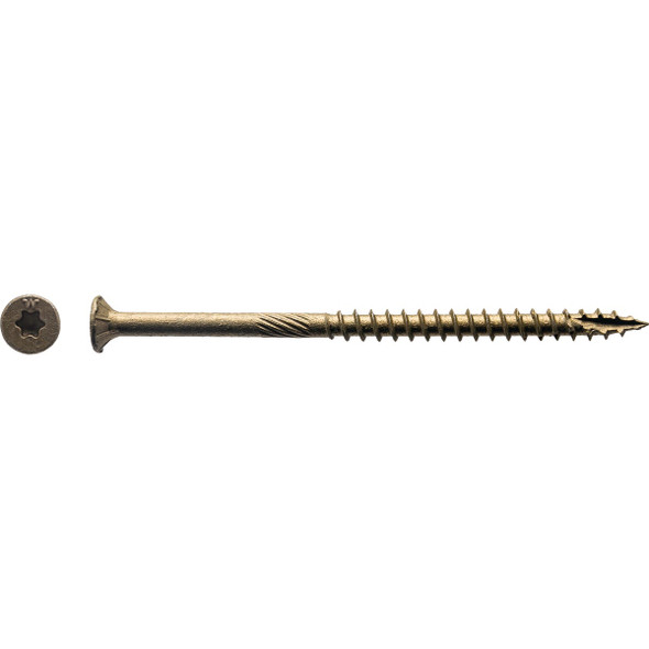 Big Timber #10 x 3-1/2 In. Bronze Flat Head Wood Screw (54 Ct., 1 Lb.) 1BTX10312