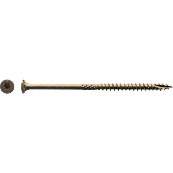 Big Timber #10 x 4 In. Bronze Flat Head Wood Screw (48 Ct., 1 Lb.) 1BTX104